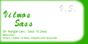 vilmos sass business card